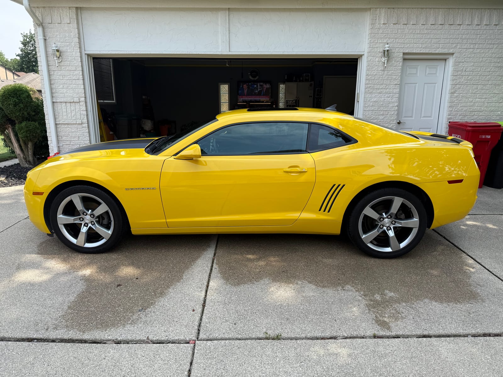 Yellow Chevy Camaro after a full-service mobile detail by A&F Auto Detailing