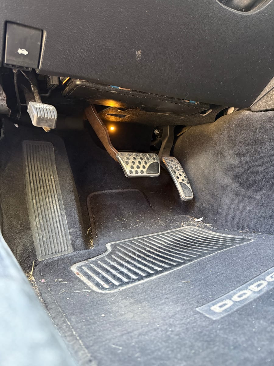 Dodge Charger R/T Driver floor before detailing