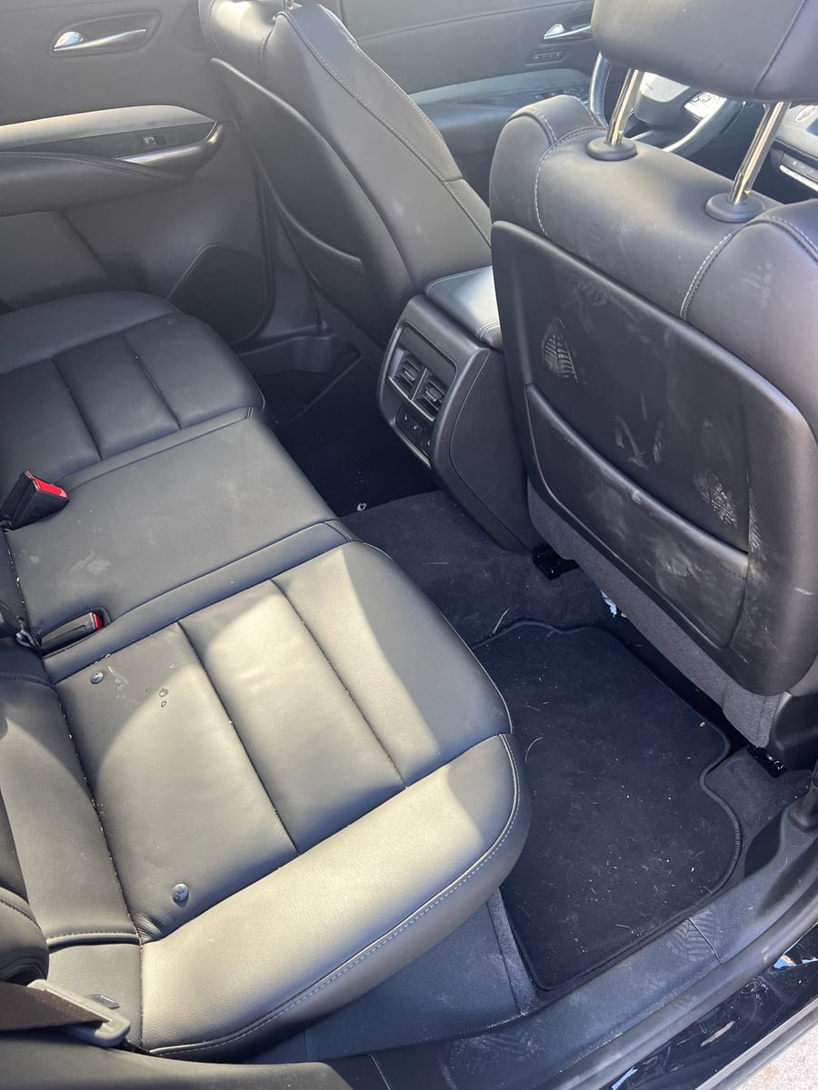 Cadillac XT4 Rear seats before detailing